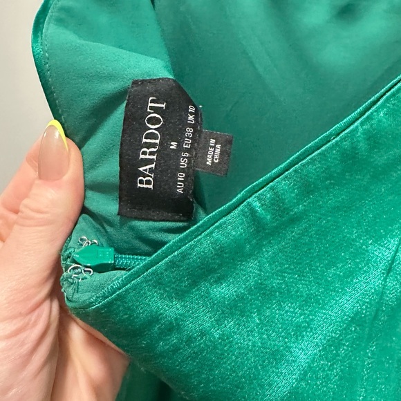 Bardot Karlotta Holiday Slip Dress Emerald Green - Picture 5 of 10